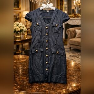 NWOT Express Size 6  Denim Dress with Gold Accents